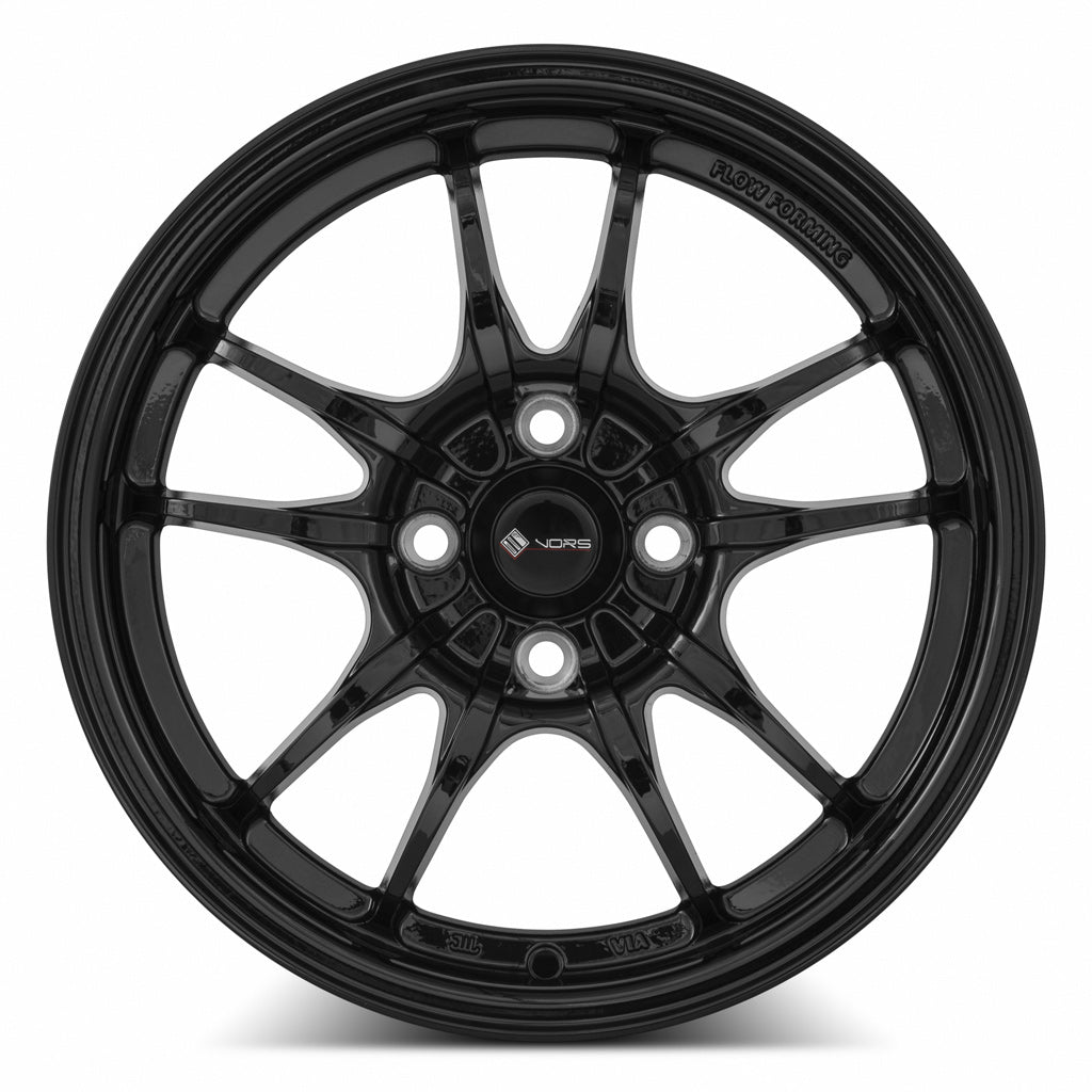 Vors LT10 Gloss Black wheel — angled profile view