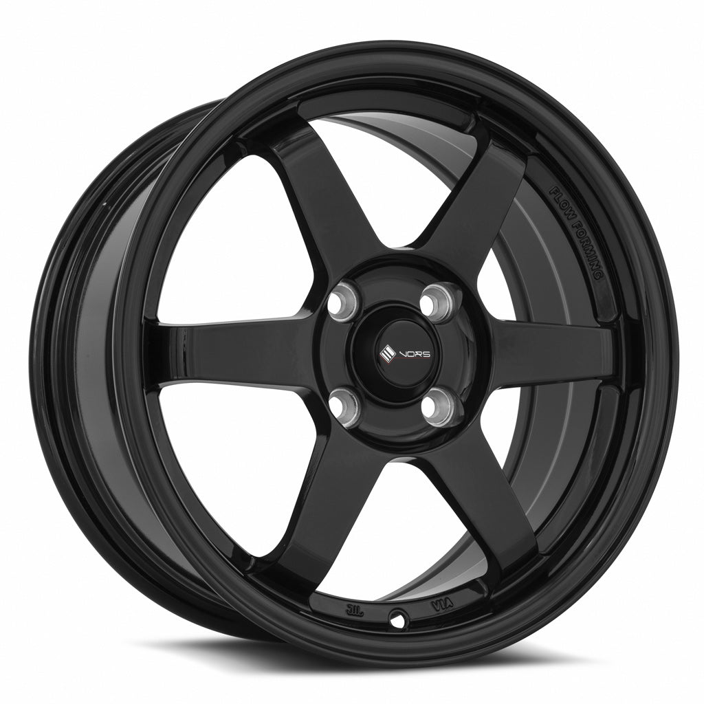 Vors LT37 Gloss Black wheel — front face view