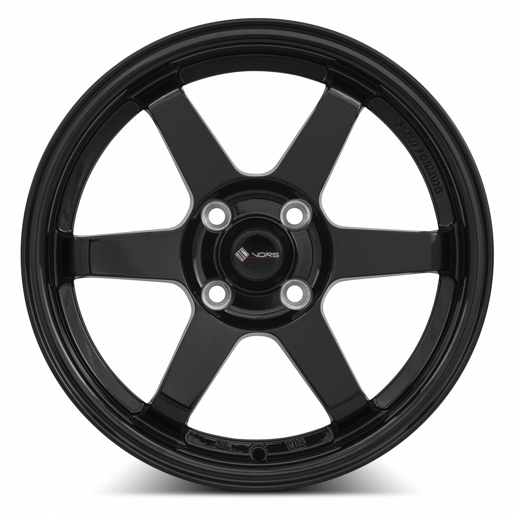 Vors LT37 Gloss Black wheel — angled profile view