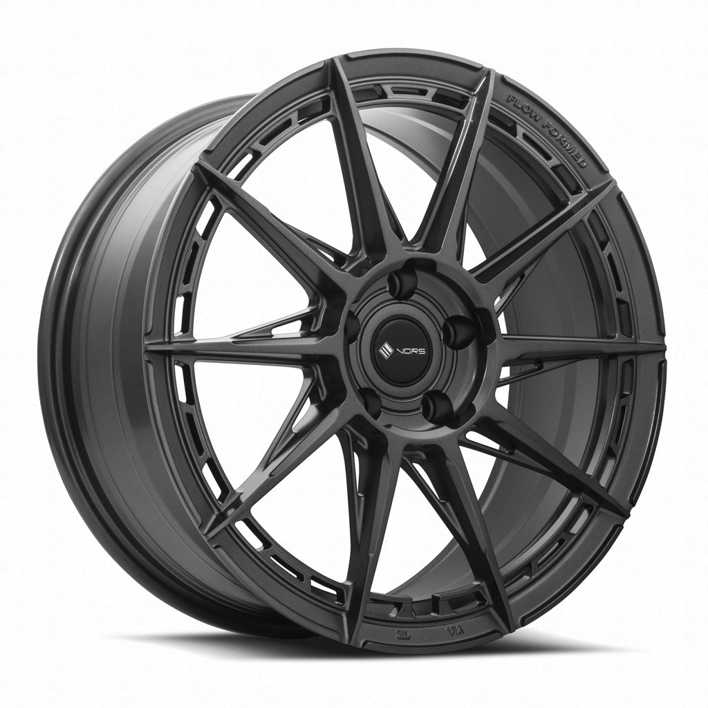 Vors LT55 Gloss Gun Metal wheel — front face view