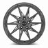 Vors LT55 Gloss Gun Metal wheel — angled profile view