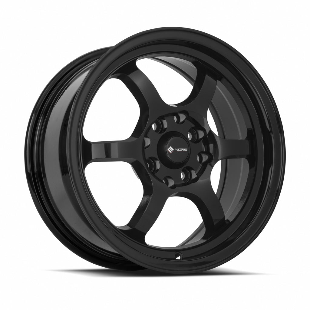 Vors LT61 Gloss Black wheel — front face view
