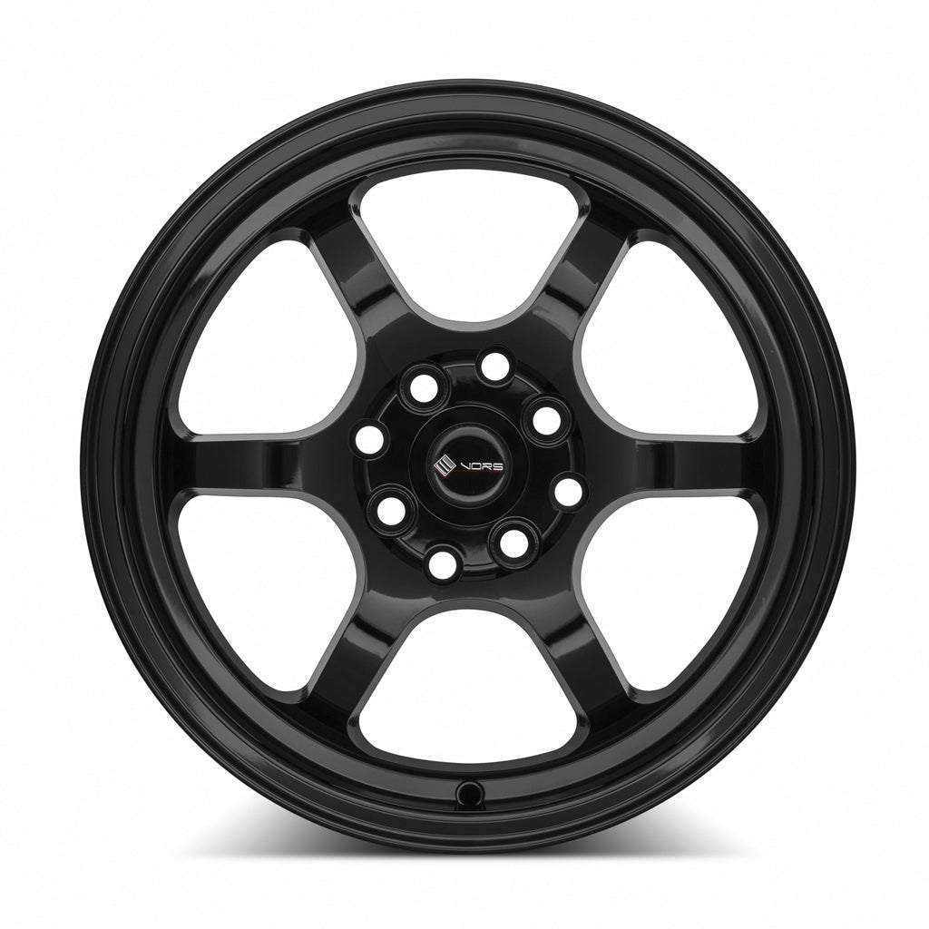 Vors LT61 Gloss Black wheel — angled profile view