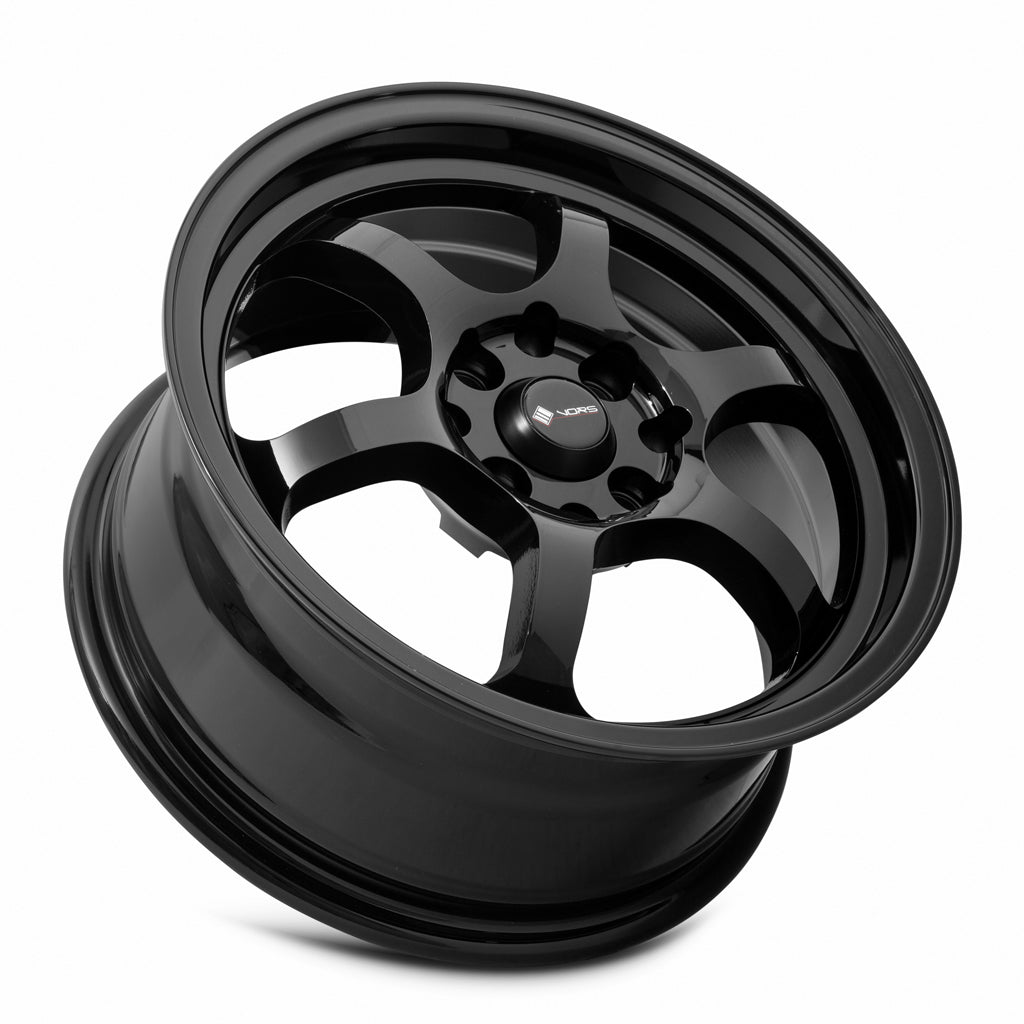 Vors LT61 Gloss Black wheel — lip and spoke detail
