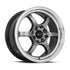 Vors LT61 Hyper Black wheel — front face view