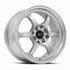 Vors LT61 Silver Machined Face wheel — front face view