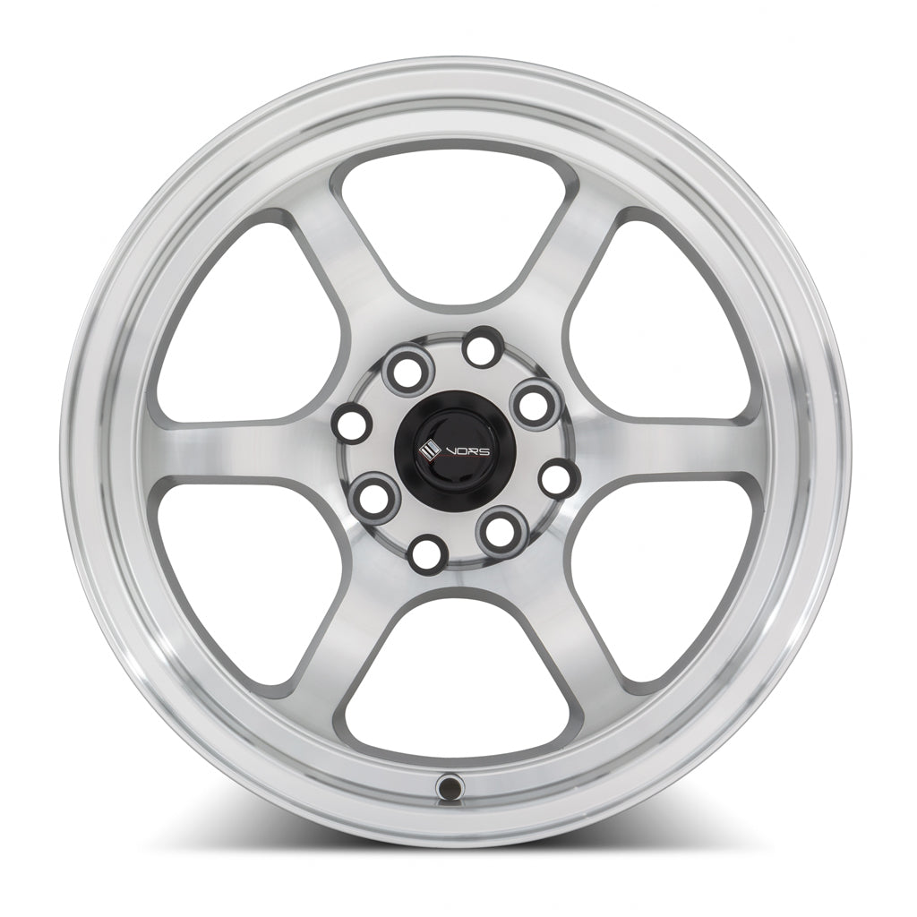 Vors LT61 Silver Machined Face wheel — angled profile view