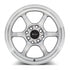 Vors LT61 Silver Machined Face wheel — angled profile view