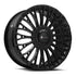 Vors LT95 Gloss Black wheel — front face view