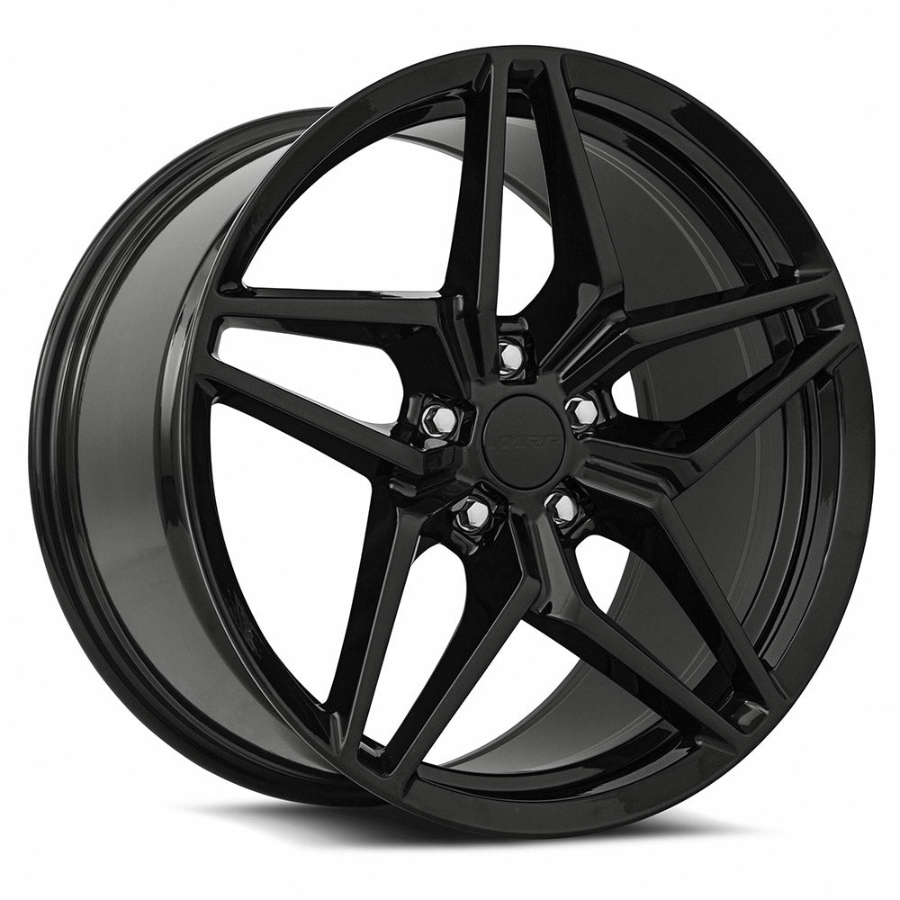 MRR M755 Gloss Black wheel — front face view