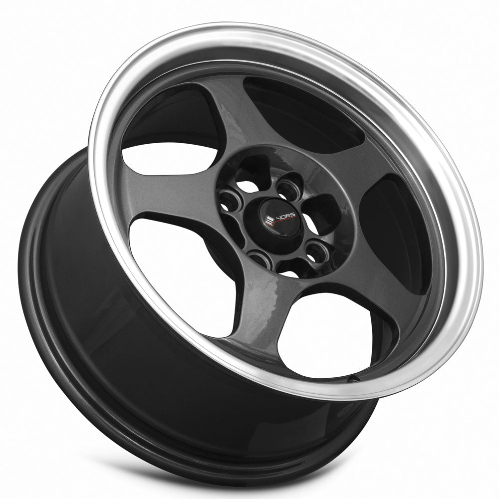 Vors SP1 Hyper Black Machine Lip wheel — lip and spoke detail