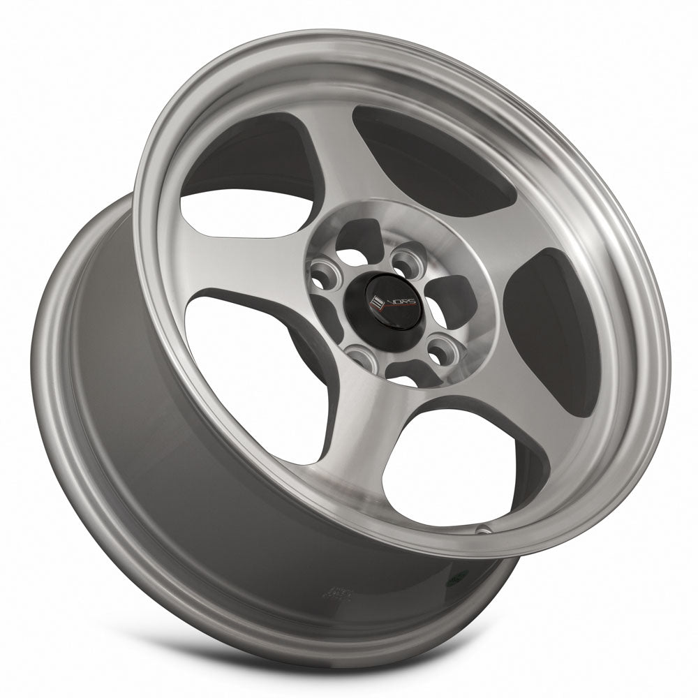 Vors SP1 Silver Machined Face wheel — lip and spoke detail