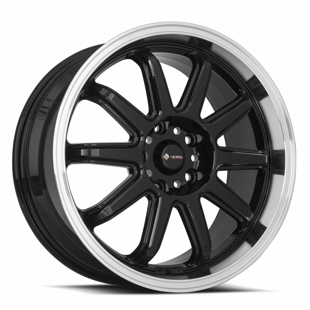 Vors SP2 Gloss Black wheel — front face view