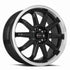 Vors SP2 Gloss Black wheel — front face view