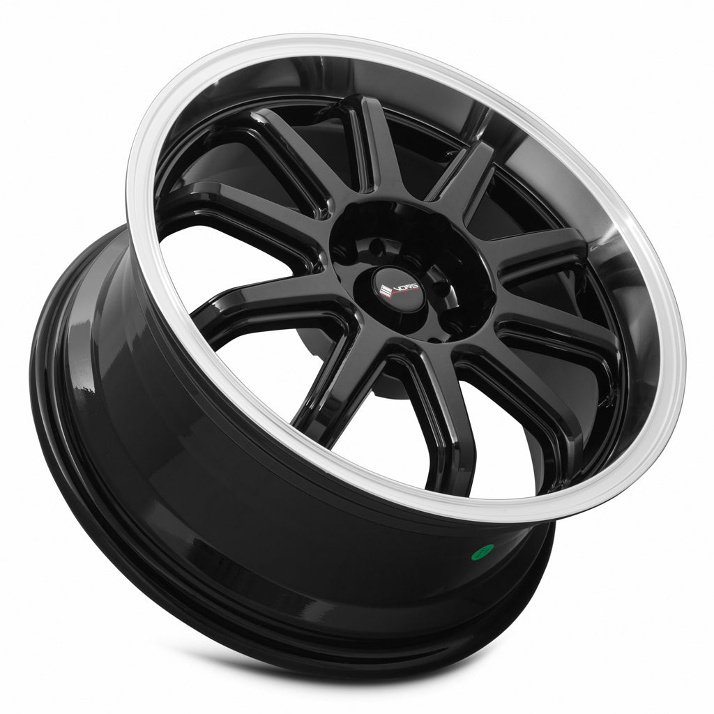 Vors SP2 Gloss Black wheel — lip and spoke detail