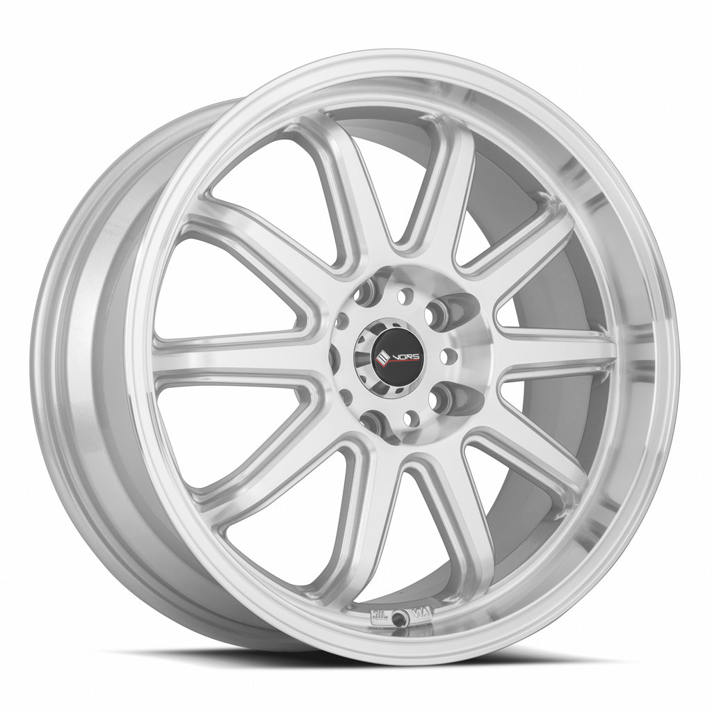 Vors SP2 Silver Machined Face wheel — front face view