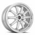 Vors SP2 Silver Machined Face wheel — front face view