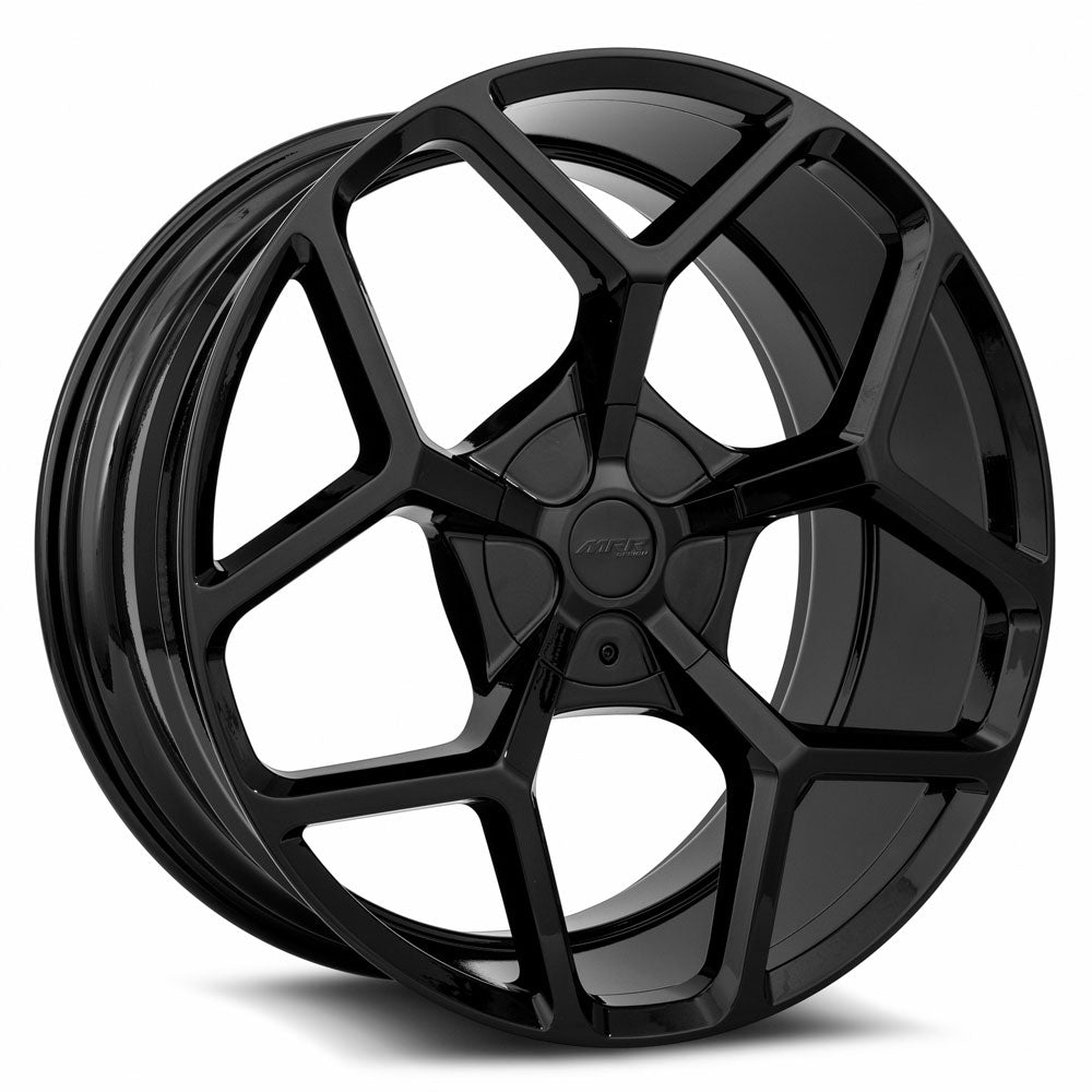 MRR T228 Gloss Black wheel — front face view