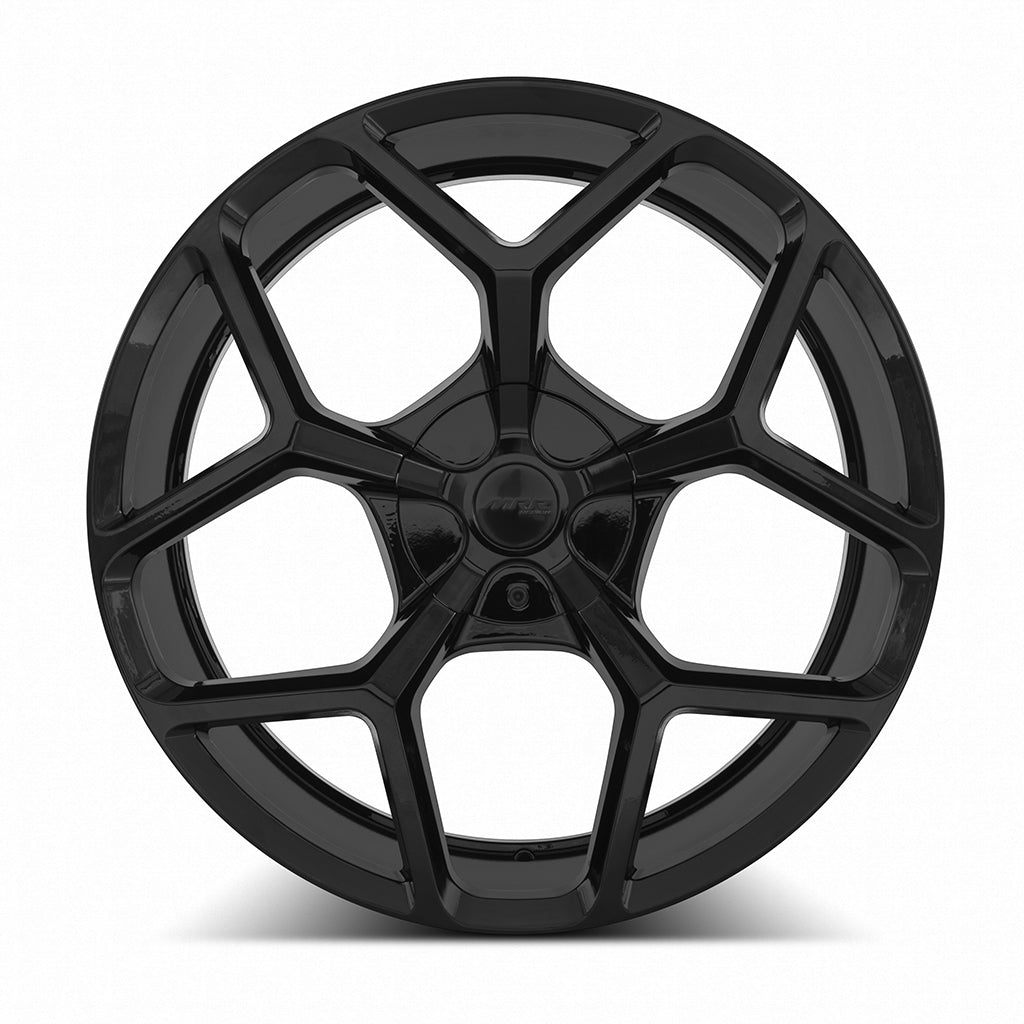 MRR T228 Gloss Black wheel — angled profile view