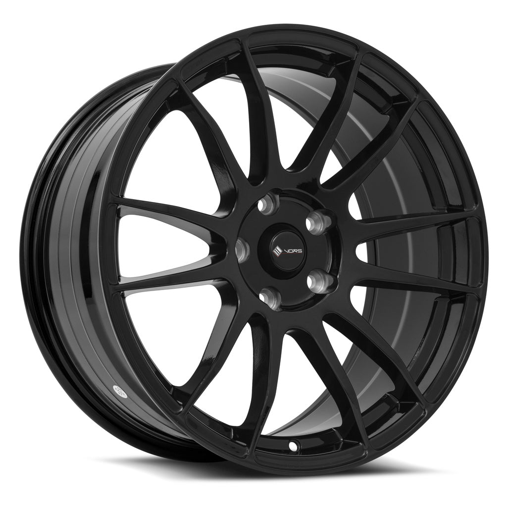 Vors TR10 Gloss Black wheel — front face view