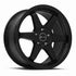 Vors TR37 Gloss Black wheel — front face view