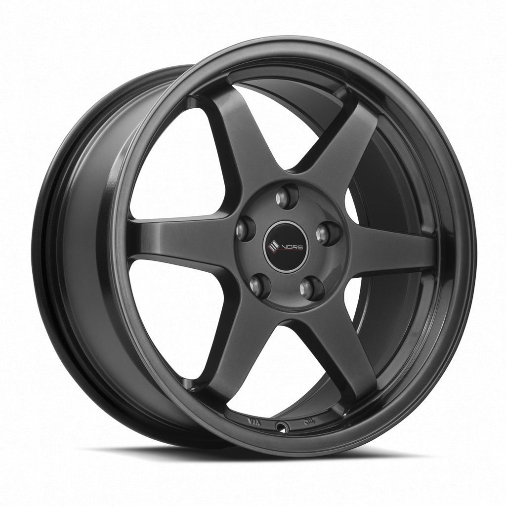 Vors TR37 Hyper Black wheel — front face view