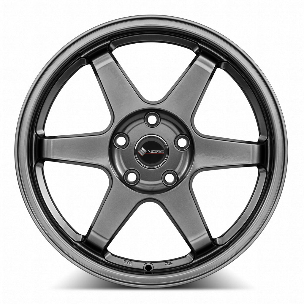Vors TR37 Hyper Black wheel — angled profile view