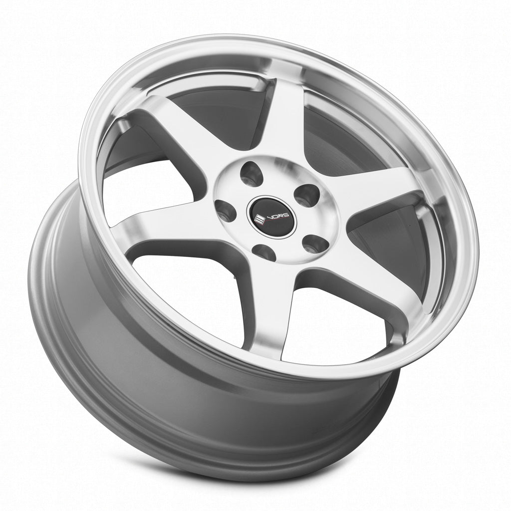 Vors TR37 Silver Machined Face wheel — lip and spoke detail