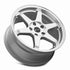 Vors TR37 Silver Machined Face wheel — lip and spoke detail