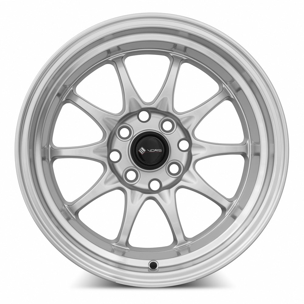 Vors TR3 Silver Machine Lip wheel — angled profile view