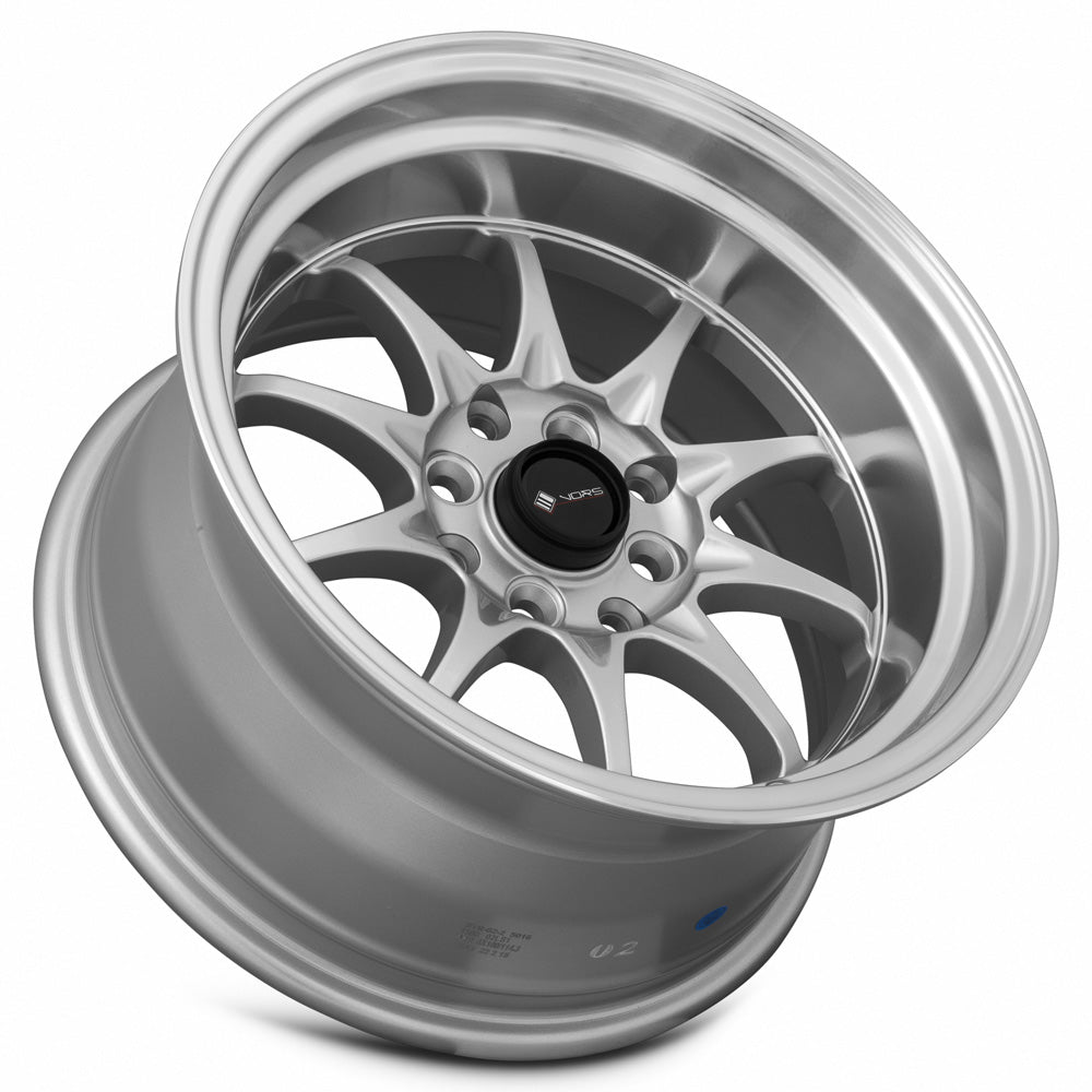 Vors TR3 Silver Machine Lip wheel — lip and spoke detail