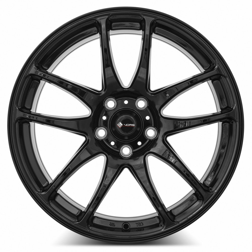 Vors TR4 Gloss Black wheel — angled profile view