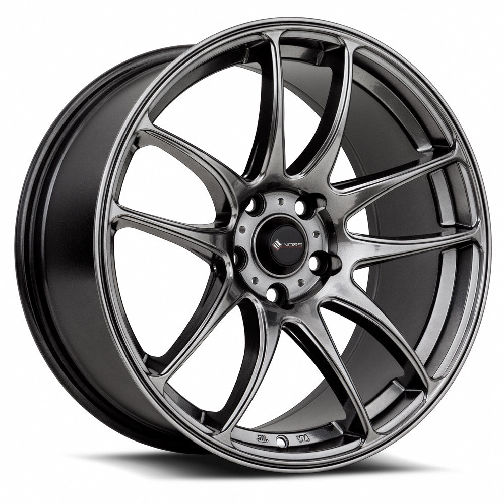 Vors TR4 Hyper Black wheel — front face view