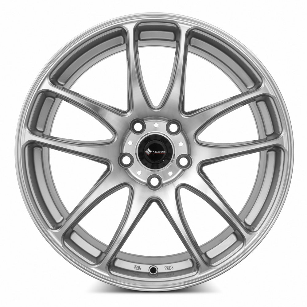 Vors TR4 Silver Machined Face wheel — angled profile view