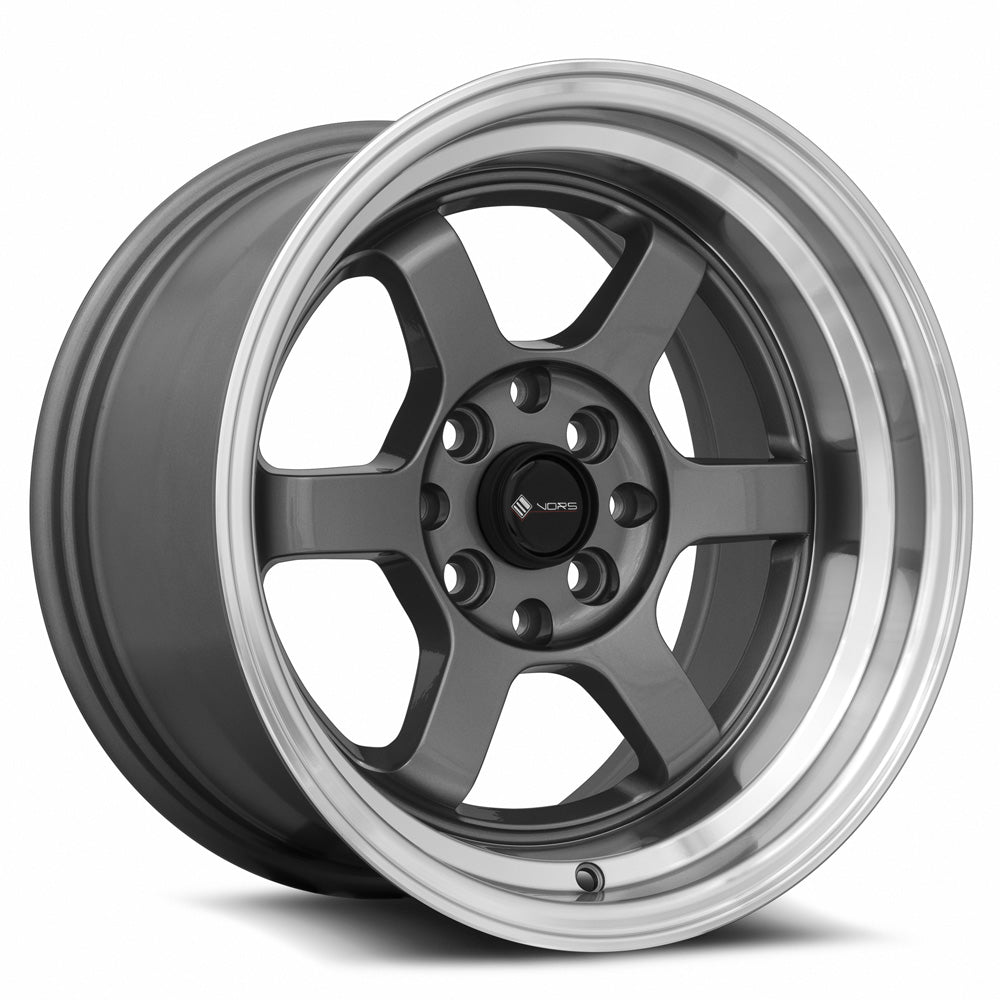 Vors TR7 Gun Metal Machine Lip wheel — front face view