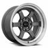 Vors TR7 Gun Metal Machine Lip wheel — front face view