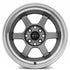 Vors TR7 Gun Metal Machine Lip wheel — angled profile view