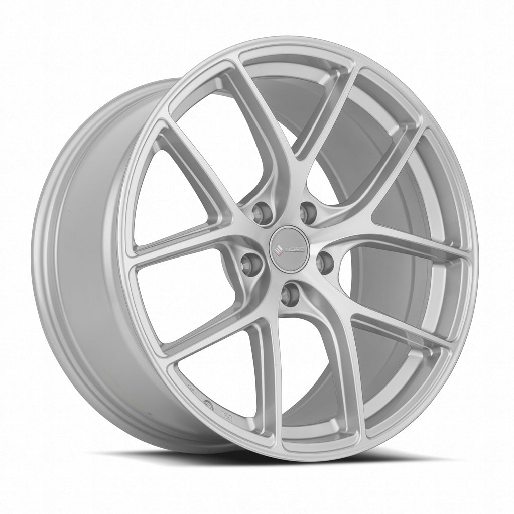 Vors TR88 Silver Machined Face wheel — front face view