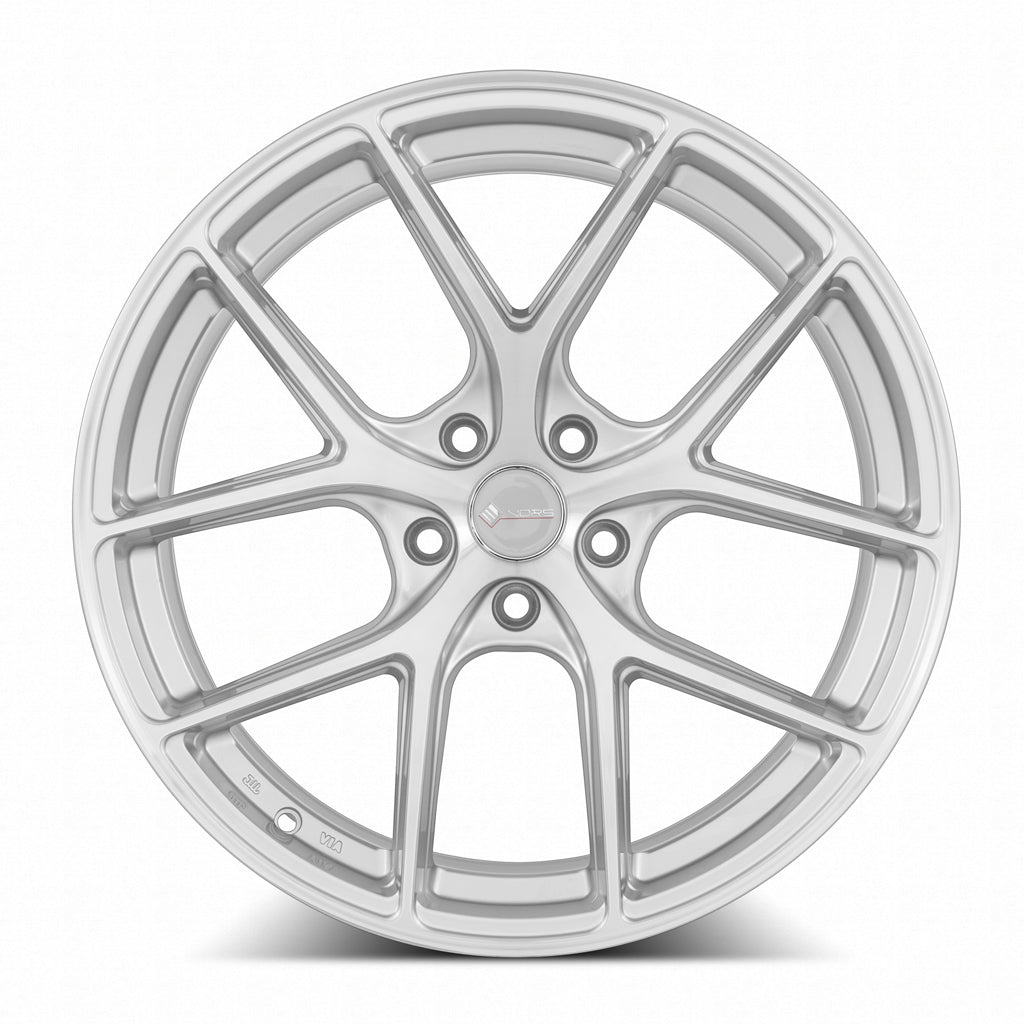 Vors TR88 Silver Machined Face wheel — angled profile view