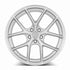 Vors TR88 Silver Machined Face wheel — angled profile view