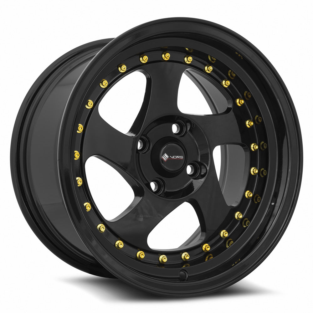 Vors VR2 Gloss Black wheel — front face view
