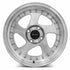 Vors VR2 Silver Machined Face wheel — angled profile view
