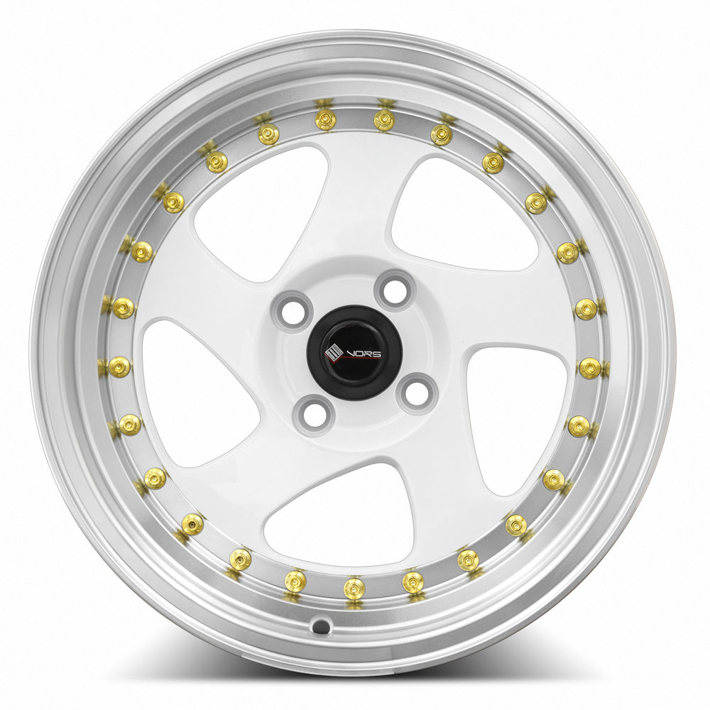Vors VR2 White Machine Lip wheel — angled profile view