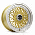 Vors VR3 Gold Machined Lip wheel — front face view