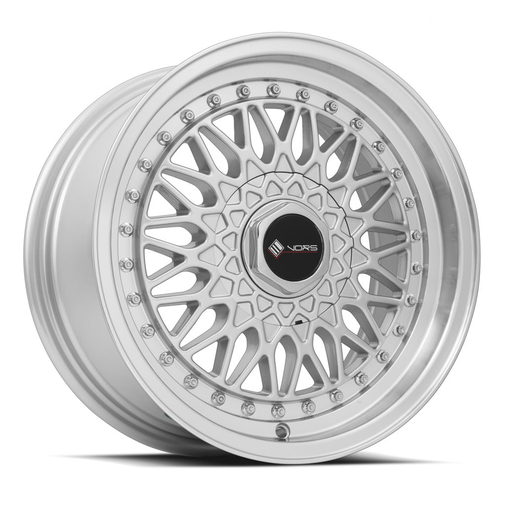Vors VR3 Silver Machined Face wheel — front face view
