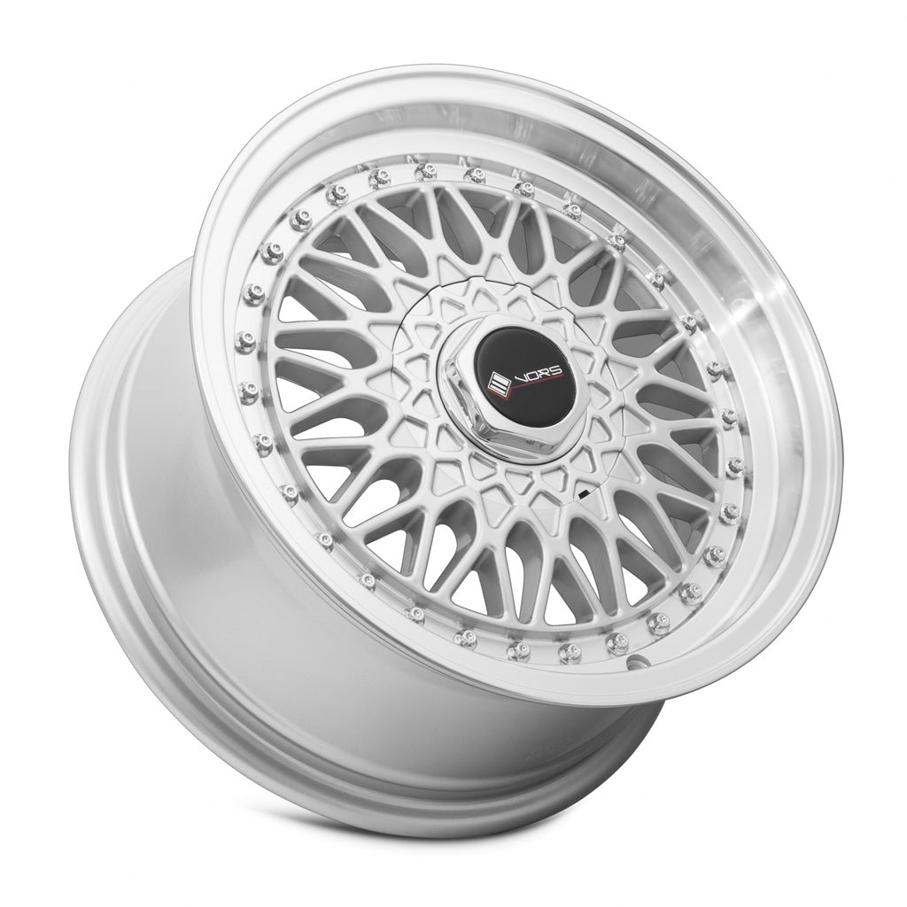 Vors VR3 Silver Machined Face wheel — lip and spoke detail