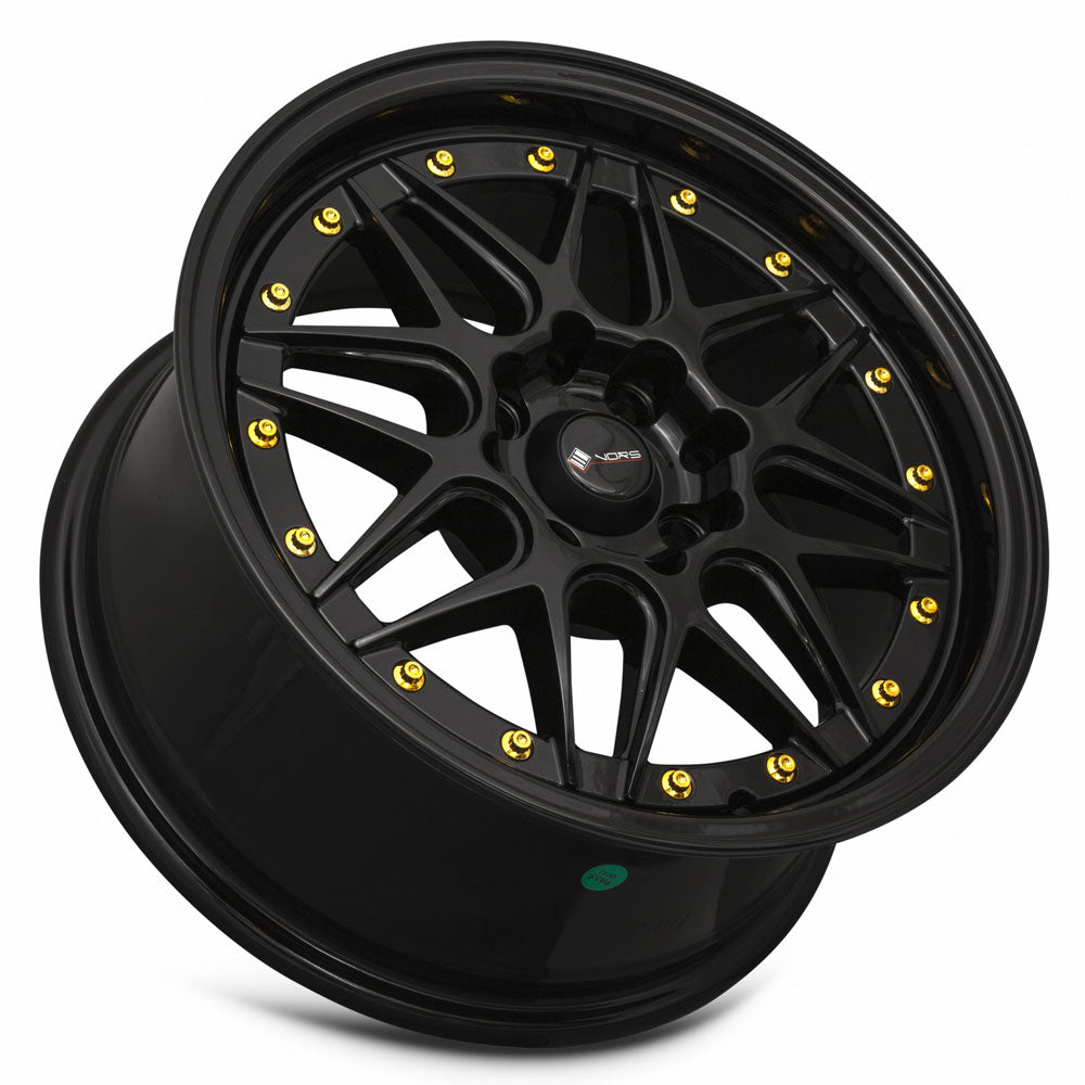 Vors VR7 Gloss Black wheel — lip and spoke detail