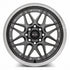 Vors VR7 Gun Metal Machine Lip wheel — angled profile view