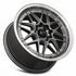 Vors VR7 Gun Metal Machine Lip wheel — lip and spoke detail