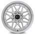 Vors VR7 Silver Machined Face wheel — angled profile view